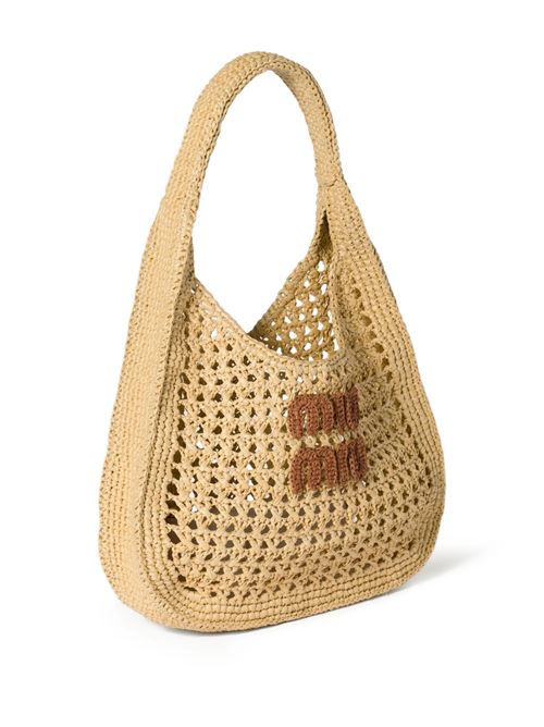 Sacca in filato effetto raffia MIU MIU | 5BC164ADO1F0A5T